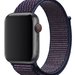 Curea iUni compatibila cu Apple Watch 1/2/3/4/5/6/7, 44mm, Nylon Sport, Woven Strap, Midnight Purple